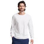 Russell Athletic Men's Dri-Power Long Sleeve Tees, Moisture Wicking, Odor Protection, UPF 30+, White, X-Large