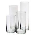 Royal Imports Glass Cylinder Vases Set of 4 Decorative Centerpieces for Home or Wedding