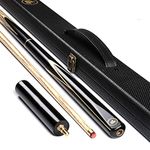 57 Inch 19 Oz Pool Cue Sticks with 2X 10mm Cue Tips Snooker Cue 8 Ball Pool Table Billiard Stick for Bar or House Included Elegant Case, Extension