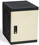 Jink Locker, Lockable Storage Cabinet 19" with Keys | Great for Kids, Home, School, Office or Outdoor | Toy Box, Footlocker, Bedside Dresser/Nightstand, Sports or Gym (White)