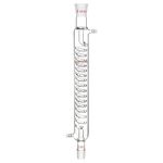 stonylab Glass Graham Condenser with 19/22 Joint 300 mm Jacket Length Lab Borosilicate Glass Condenser