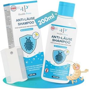 Anti-Läuse-Shampoo – 200 ml Vorteilspackung – Läuse Shampoo inklusive Läusekamm – Läuseshampoo Familienpackung für Erwachsene und Kinder (Läuseshampoo, 200 ml)