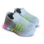 FootStation: Infant's LED Light-Up Shoes | Age 0-5 Years | Jugnu (L.Grey, 12 Months)