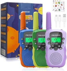 FAYOGOO Walkie Talkies for Kids Long Range 2 Miles, Rechargeable Kids Walkie Talkies 3 Pack with Flashlight, Toys Gifts for 3-12 Year Old Boys Girls, Christmas Birthday Gifts Ideas Present