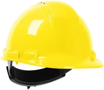 Dynamic Whistler Cap Style Vented Hard Hat, HDPE Shell, ANSI Type 1, Class C, 4-Point Suspension, Wheel Ratchet Adjustment, Yellow (280-HP241RV-02)
