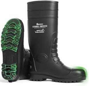 GIEESHIELD PVC Rain Boots for Men And Women – Waterproof Slip-Resistant Rubber Work Boots, Seamless Durable Tall Knee Boots for Agriculture, Gardening, Fishing, Industrial & Outdoor Work, Size 11