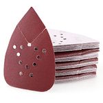 Sanding Pads for Black and Decker Mouse Sanders, 50PCS 180 Grit Hook and Loop Sandpaper Sheets - LotFancy 12 Holes Detail Palm Sander Sand Paper