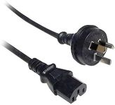 K9HT-2MB 2M High Temp Notched Iec Lead Hot Appliance Cord Iec-C15 High-Temperature, Notched-Type Iec-C15 Connector High-Temperature, Notched-Type Iec-C15 Connector, Australian 3-Pin Mains Plug