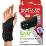 Mueller Fitted Wrist Brace for Right Hand – Large to X-Large Size – Black – Adults Adjustable Support Brace for Carpal Tunnel, Wrist Pain & Arthritis – Lightweight Breathable Day & Night Wear