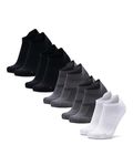 DANISH ENDURANCE 5 Pack Low-Cut Ankle Athletic Sports Socks, Anti-Blister, Trainer Gym Socks, Men & Women