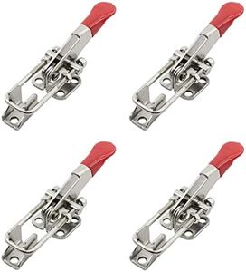 4 Pack Toggle Latch Clamp, TTZEZE Adjustable Toggle Clamp Latch, Heavy Duty Toggle Latches Smoker Latch Clamps (Round Handle 105 * 24 * 29mm/4.1 * 0.9 * 1.1'')