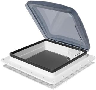 Weisshorn Caravan Roof Vent, Roofs Ventilation, Hatch RV Skylight Motorhome Camper Insect Resistance Heavy Duty Hinge Black 40x40cm Open Size