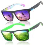 LEDING&BEST Sunglasses Polarized for Men Women Cool Fishing Driving Hiking Lightweight Sports Style sun glasses UV Protection