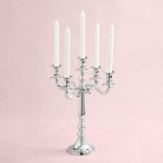 Home Trends India Candle Stand I 5 Arms Aluminum Candle Stand I Shinny Polished I Classic 5 arm candelabras I 16 Inch, Aluminium