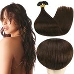 Full Shine 18 Inch U Tip Hair Extensions Remy Human Hair Extensions Color 2 Darkest Brown 100 Real Human Hair Keratin U Tip Fusion Human Hair Extensions