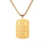 VASSAGO Ayatul Kursi Necklace Muslim Koranic Quran Allah Pendant Necklace for Men Women Arabic Islam Ramadan Jewelry Gifts (Gold Ayatul Kursi Necklace)