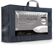 Littens Luxury Ultimate Collection Extra Filled 50% Goose Down & Feather Pillow 280TC Cotton Casing