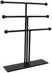 LaLe Living Ela Jewellery Stand in Black Iron for Jewellery Storage of Necklaces, Bracelets and Earrings / Dimensions: 25 x 5 cm