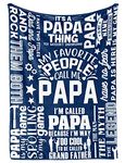 INNObeta Papa Gifts for Grandpa, Throw Blanket for Grandfather, Presents from Granddaughters Grandsons for Christmas, Birthday, Father's Day - 128 x 167 cm - Favorite