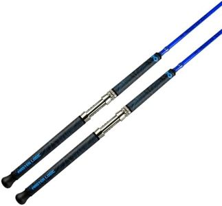 MASTER LOGIC 2 Pack Monster Catfish Fishing Rod, 7’Glow in The Dark 1 Piece Catfish Casting Rods Heavy Catfishing Rods Blue