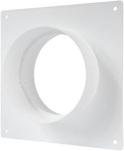 Vent Systems - Conector de conducto de ventilación de aire de 100 mm con brida de ventilación recta, tubo de ventilación de plástico para refrigeración sistema de ventilación HVAC 10 cm.