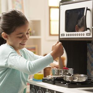 Melissa & Doug Wooden Toy Kitchen – Pretend Play Set for Kids