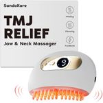 TMJ Relief Products Jaw, TMJ Relief Massager, Vibration and Heating, Ergonomic Multi-Needle Design TMJ Massage Tool, Effective Jaw & Neck Pain, Grinding and Clenching Teeth Relief, White