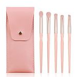 Pink Portable Eye Shadow Brush Set by ENZO KEN, Vegan Eyeshadow Brushes Set, Small Nose Contour Brush, Diamond Eyeshadow Brush, Eye Brush, Eyeshadow Blending Brush, Eye Makeup Brushes Set Professional