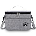 BEHONA Lunch Bag for Men & Women 9L, Cooler Bag, Lunch Box Bag, Insulated Lunch Bag, Cool Bag, Lunchbox Tote Bags (Grey, 9L)