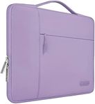 MOSISO Laptop Sleeve Compatible with MacBook Air/Pro, 13-13.3 inch Notebook, Compatible with MacBook Pro 14 inch M3 M2 M1 Chip Pro Max 2024-2021, Polyester Multifunctional Briefcase Bag, Purple