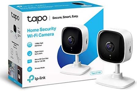 Tapo Mini Smart Security Camera, Indoor CCTV, Works with Alexa & Google Home,1080p, 2-Way Audio, Night Vision, SD Storage,Baby Crying/Motion Detection Device Sharing (Tapo C100),Packaging may vary