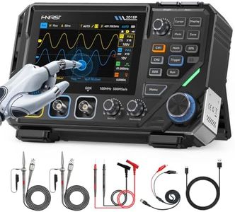 FNIRSI 2D15P 100MHz Digital Oscilloscope Multimeter DDS Signal Generator 3 in 1, 2CH Automotive Oscilloscope Multimeter 19,999 TRMS Counts, 500MS/s Sampling, 4.3'' Touch Screen