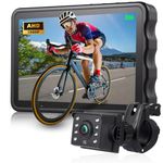 10000mAh Bike Camera Mirror Rear View, 5" AHD 1080P Bicycle Mirror with Auto-Brightness, Night Vision, IP67 Waterproof, 130° Wide Angle, 360° Adjustable Cycle Camera for City, Mountain & Electric Bike