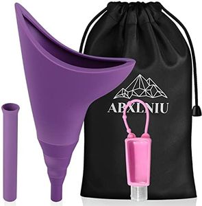 ABXLNIU Female Urination Device, Reusable Silicone Female Urinal for Women Stand She Pee Wee for Car, Hiking, with Carry Bag