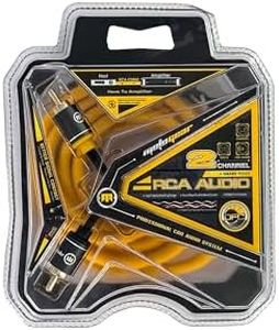 MOTOGEAR 100% Pure Copper Audio RCA Cable for Connecting Receiver to Amplifier, Power RCA Cable with Gold Plated Connectors (SMASH SERIES, 3 Meter) Oxygen Free Copper.