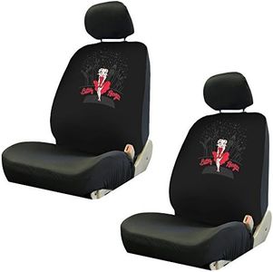 LA Auto Gear Betty Boop New York City Skyline Car Truck SUV Low Back Front Bucket Seat Covers - Pair