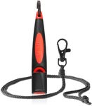 ACME Alpha Dog Whistle No. 210.5 with Free Whistle Band in Matte Black | Improved Verison | Ideal for Recall | Long Range | New Handle | Frequency Standardised (Black/DG Orange)