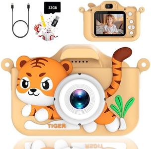 Kids Camera Toys for 3-12 Years Old Boys Girls Children,Portable Child Digital Video Camera with Silicone Cover, Christmas Birthday Gifts for Toddler Age 3 4 5 6 7 8 9 (Yellow)