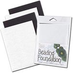 Beadsmith Beading Foundation - For Embroidery Work - Black and White 5.5x4.25 In. (2 of Each Color)