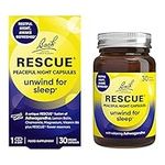 Rescue Peaceful Night Capsules, Unwind for Sleep, Ashwagandha, Chamomile, Magnesium, Vitamin B6, Natural Flower Essences, Vegan, 30 Capsules