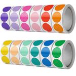 6000 PCS 1" Colored Dot Stickers Circle Color Coding Labels, 12 Color Style Colorful Coding Label Sticker for Garage Sale, Office, Student Classroom (6000Pcs, 12 Colors)