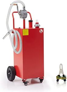 35 Gallon Gas Caddy with Pump Fuel Tank Gasoline Diesel Tank with 2 Wheels for Car,Boat