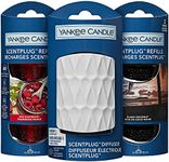 Yankee Candle ScentPlug Diffuser and Refills Starter Kit | Plug In Air Freshener Base and Scented Oils | UK 3 Pin Plug | 4 Refills