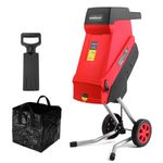 PowerSmart Electric Wood Chipper Leaf mulcher, 15-Amp, with Collecting Bag for Garden(DB6610)