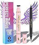 Liquid Eyeliner and Eyeliner Stamp - iMethod Waterproof Eye Makeup, Eye Liner & Winged Eyeliner Stamp, Perfect Cat Eye in Seconds, Long-Lasting, 2 Counts