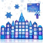 Magnetic Tiles Kids Toys, 102pcs Magnetic Building Blocks Set Construction Preschool Educational Toys, Compatible Magnet Toys Gifts for Toddlers, STEM Learning Toys for 3+ Year Old Boys and Girls