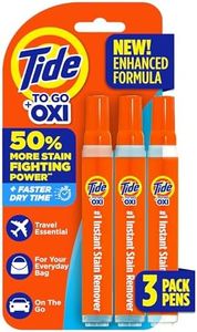 Tide Pen Stain Remover for Clothes, Tide To Go Pen, Instant Stain Remover Pen & Spot Cleaner, Portable & Travel-Friendly, Works on Food & Drink Stains, Fits in Purses & Bags, 3 Count (Pack of 1)