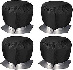 Nopwer Turbine Roof Vent Cover House - Roof Turbine Hoods Shield Canvas 20 x 20 4Pcs Black