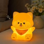 Rytinazzz Cute Red Panda Lamp,Kids Night Lights for Bedroom,Soft Silicone Dimmable Nursery Nightlight,Rechargeable LED with 30 Minutes Timer & Touch Lamp,Holiday Gifts for Boys Girls