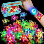 Mikulala 24 Pack Light Up Bracelets Party Favors for Kids 8-12, Treasure Box Toys for Classroom, Halloween Party Favors, Glow in the Dark Party Supplies, Return Gifts for Kids